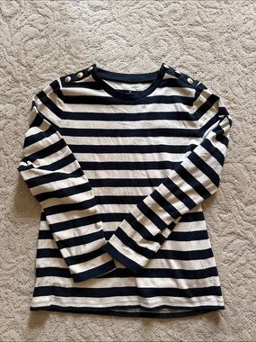 Jcrew “perfect fit” Striped Long-Sleeve Tshirt.